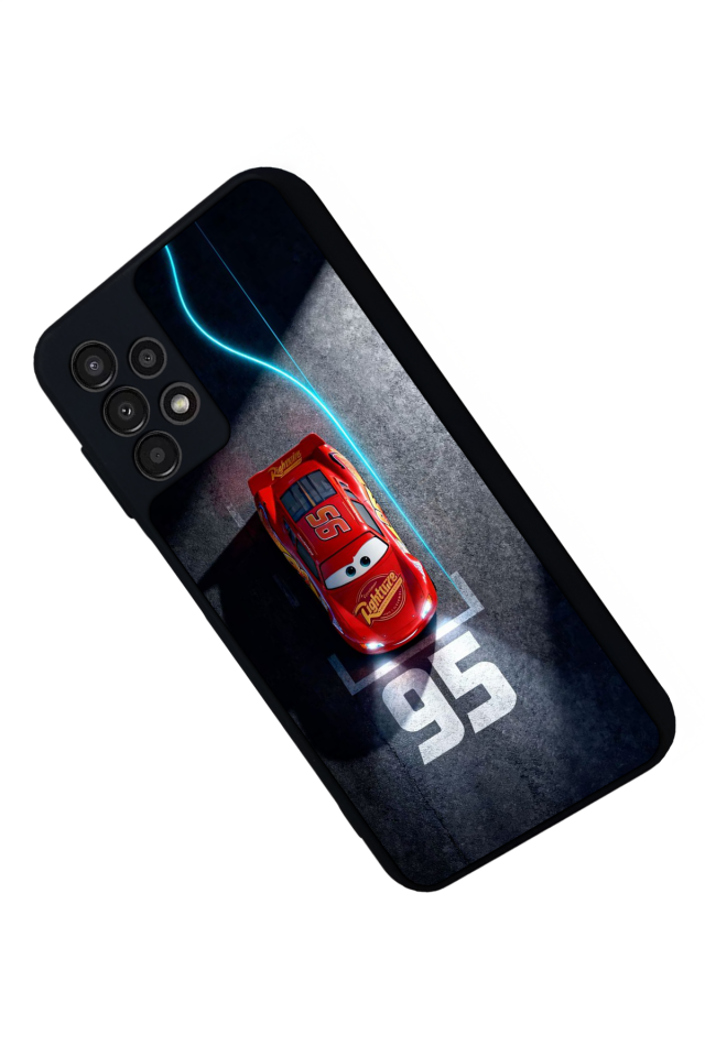 Samsung Galaxy A23 Uyumlu Şimsek McQueen Tasarımlı Glossy Premium Kılıf