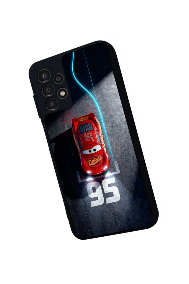 Samsung Galaxy A23 Uyumlu Şimsek McQueen Tasarımlı Glossy Premium Kılıf