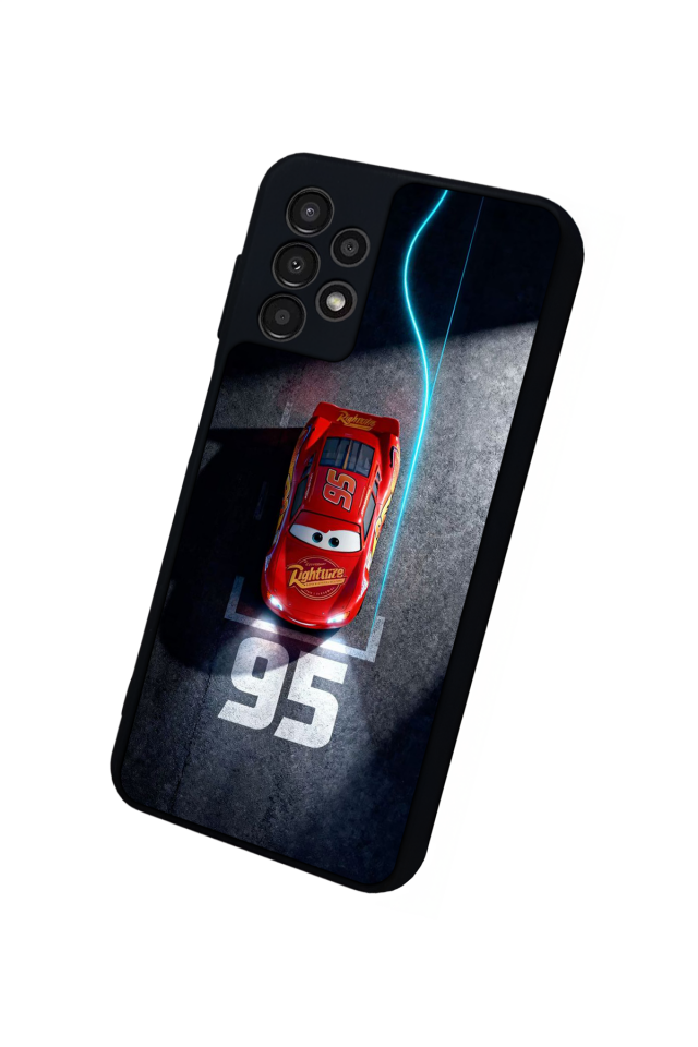 Samsung Galaxy A23 Uyumlu Şimsek McQueen Tasarımlı Glossy Premium Kılıf