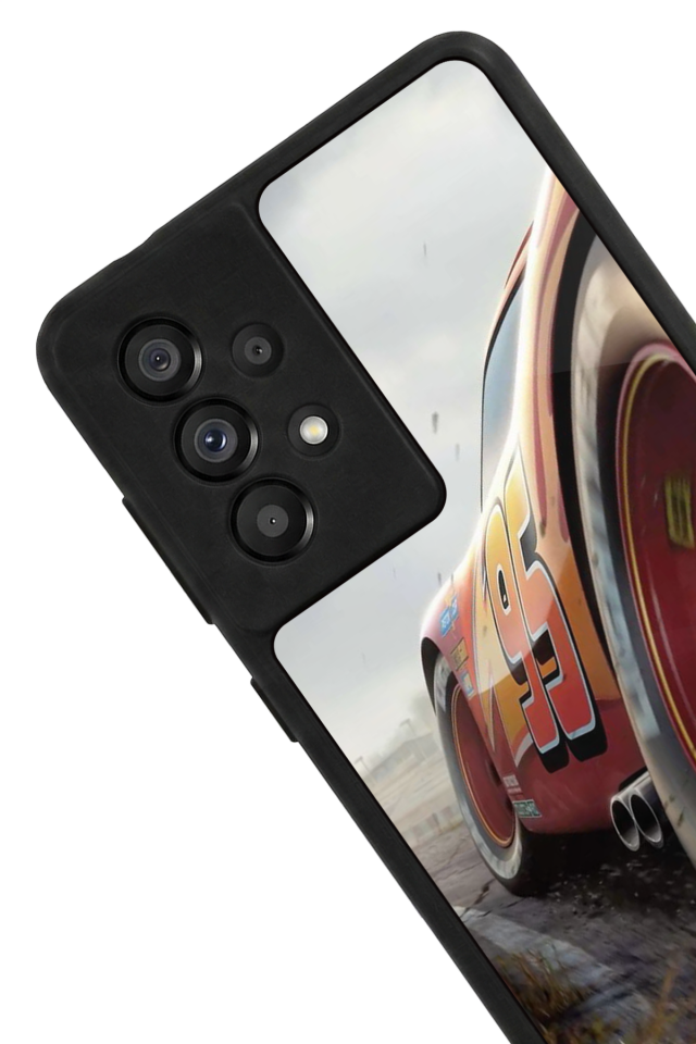 Samsung Galaxy A73 Uyumlu Şimsek McQueen Tasarımlı Glossy Premium Kılıf