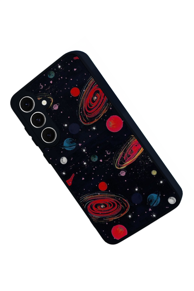 Samsung Galaxy S24 FE Uyumlu Uzay Tasarımlı Glossy Premium Kılıf