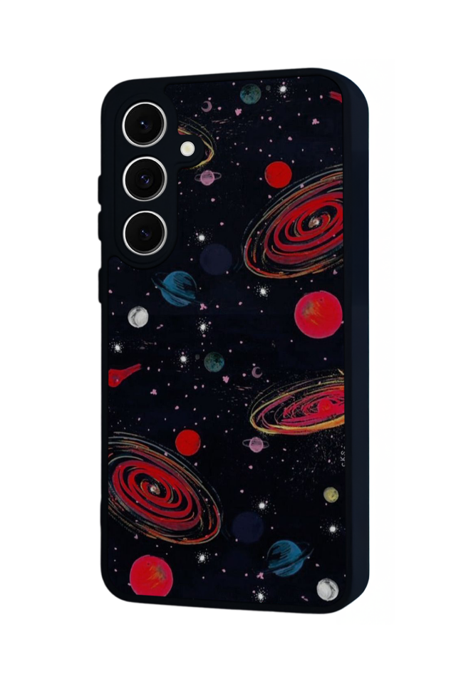Samsung Galaxy S24 FE Uyumlu Uzay Tasarımlı Glossy Premium Kılıf
