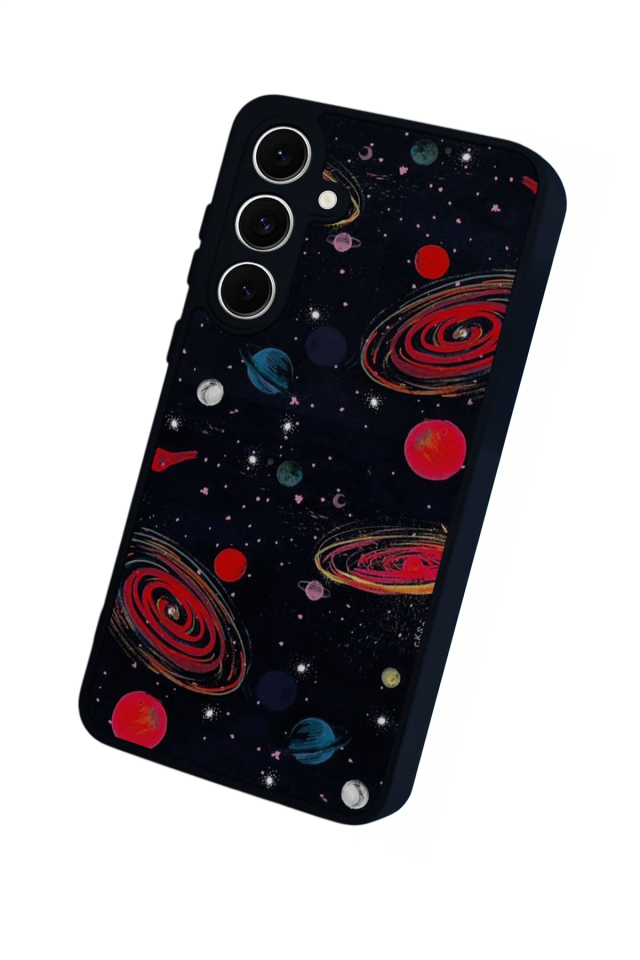 Samsung Galaxy S24 FE Uyumlu Uzay Tasarımlı Glossy Premium Kılıf