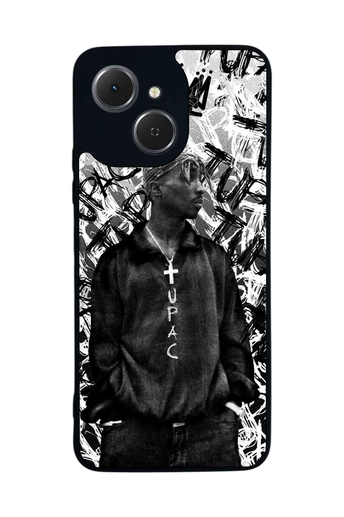 Tecno Spark 40C Uyumlu Tupac Tasarımlı Glossy Premium Kılıf