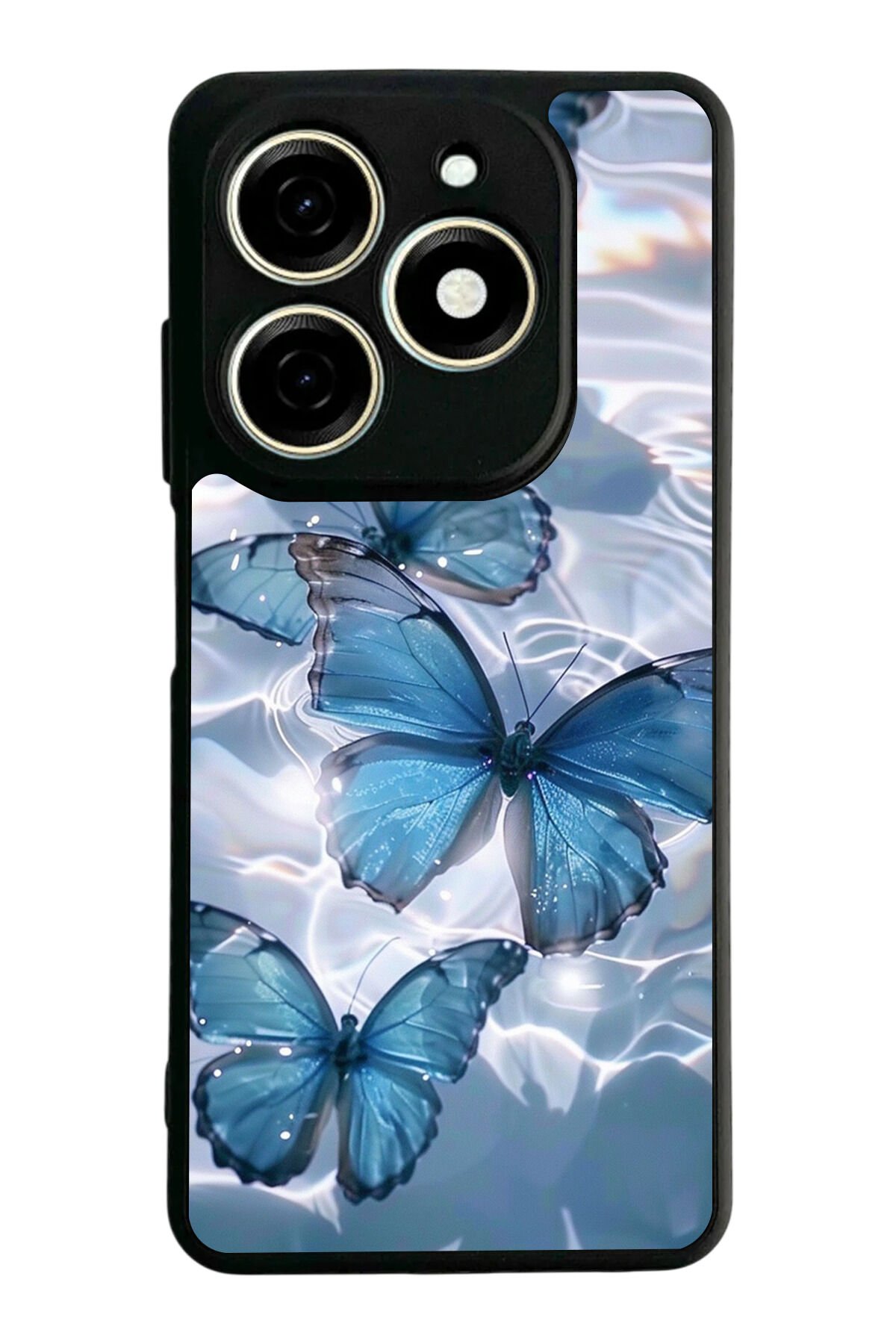 Infınıx Smart 8 Pro Uyumlu Kelebek Tasarımlı Glossy Premium Kılıf