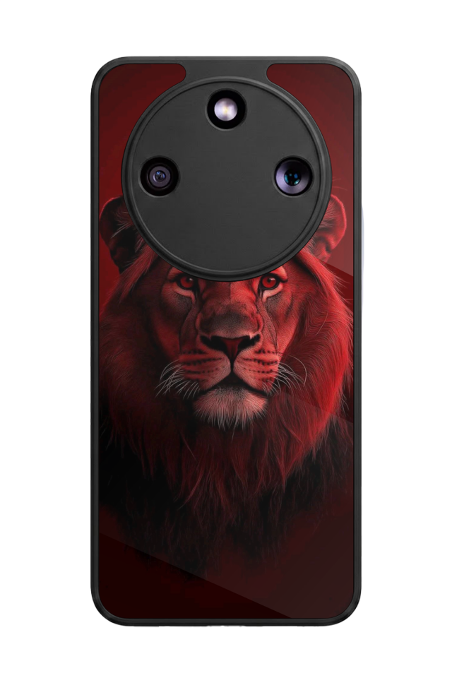 Honor Magic 8 Lite Uyumlu Aslan Tasarımlı Glossy Premium Kılıf