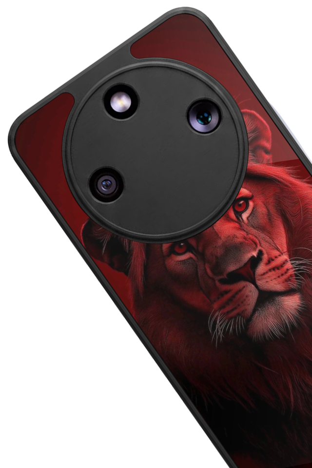 Honor Magic 8 Lite Uyumlu Aslan Tasarımlı Glossy Premium Kılıf