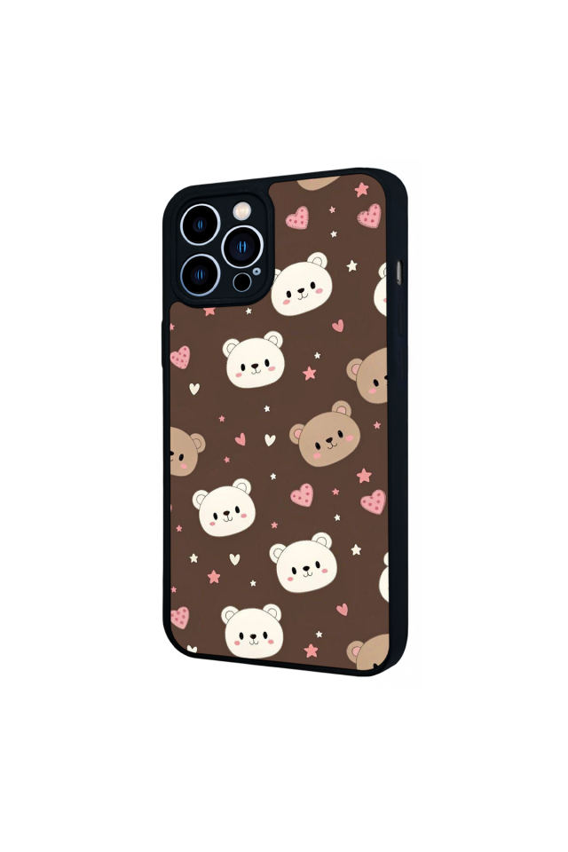 iPhone 12 Pro Max Uyumlu Ayı Tasarımlı Glossy Premium Kılıf