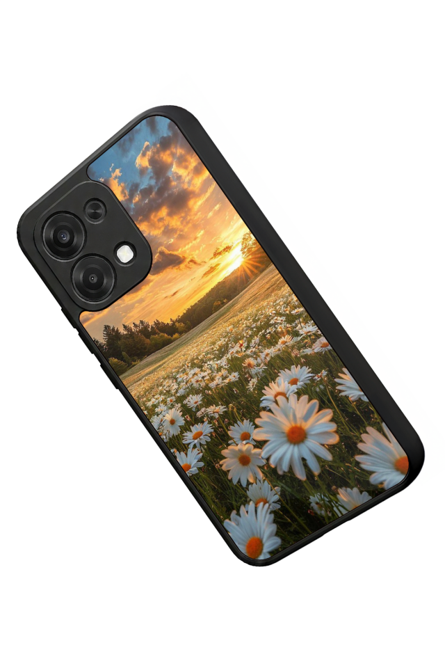 Oppo A6 Pro Uyumlu Cicek Tasarımlı Glossy Premium Kılıf