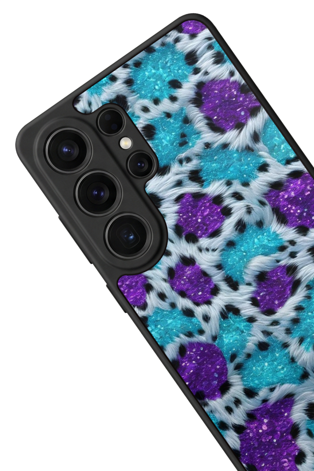 Samsung Galaxy S26 Ultra Uyumlu Hologram Leopar Tasarımlı Glossy Premium Kılıf