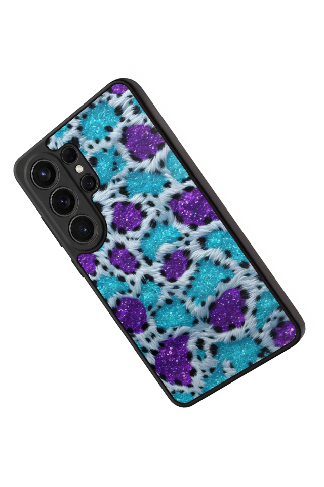 Samsung Galaxy S26 Ultra Uyumlu Hologram Leopar Tasarımlı Glossy Premium Kılıf