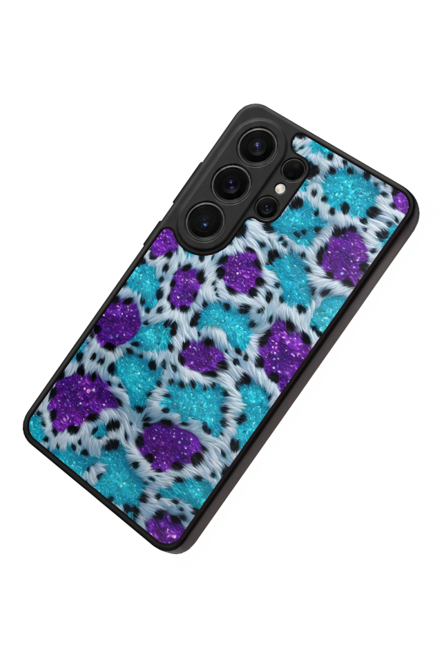 Samsung Galaxy S26 Ultra Uyumlu Hologram Leopar Tasarımlı Glossy Premium Kılıf