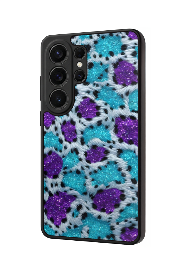 Samsung Galaxy S26 Ultra Uyumlu Hologram Leopar Tasarımlı Glossy Premium Kılıf