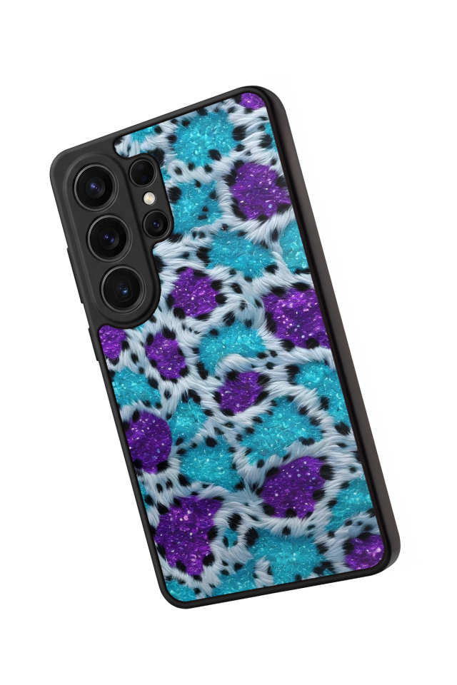 Samsung Galaxy S26 Ultra Uyumlu Hologram Leopar Tasarımlı Glossy Premium Kılıf