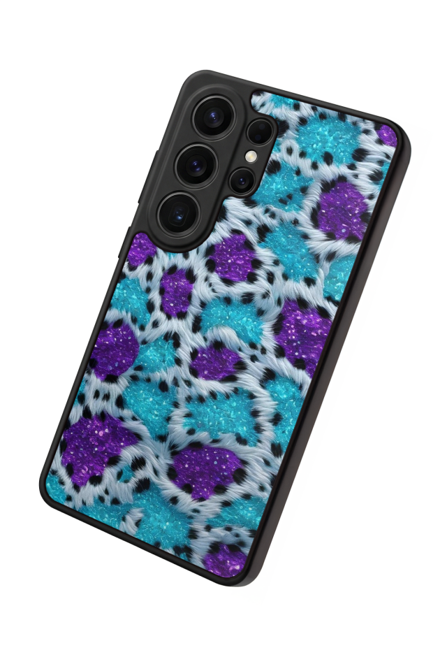 Samsung Galaxy S26 Ultra Uyumlu Hologram Leopar Tasarımlı Glossy Premium Kılıf