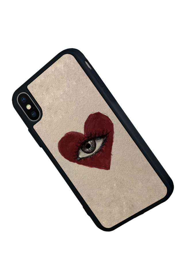 iPhone XS Max Uyumlu Kalp Love Tasarımlı Glossy Premium Kılıf