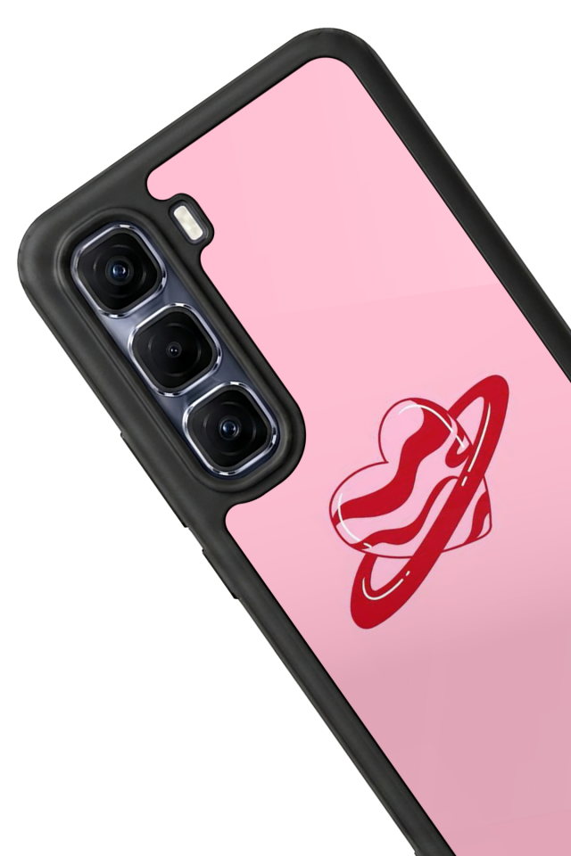 Infinix Hot 60 Pro Plus Uyumlu Kalp Love Tasarımlı Glossy Premium Kılıf