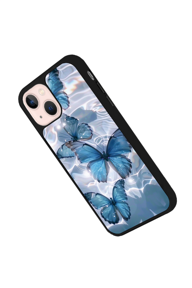 iPhone 13/14 Uyumlu Kelebek Tasarımlı Glossy Premium Kılıf