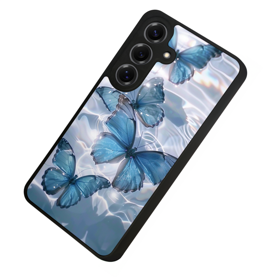Samsung Galaxy S25 Uyumlu Kelebek Tasarımlı Glossy Premium Kılıf