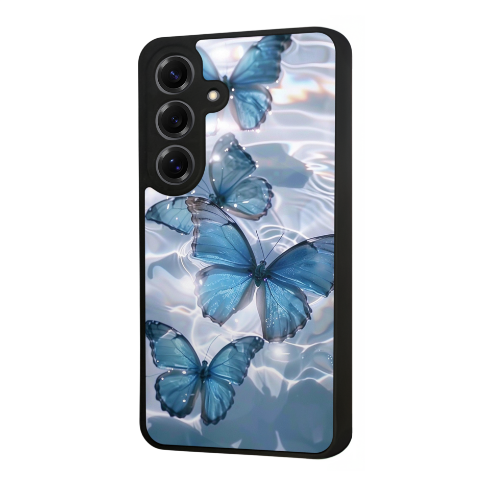 Samsung Galaxy S25 Uyumlu Kelebek Tasarımlı Glossy Premium Kılıf