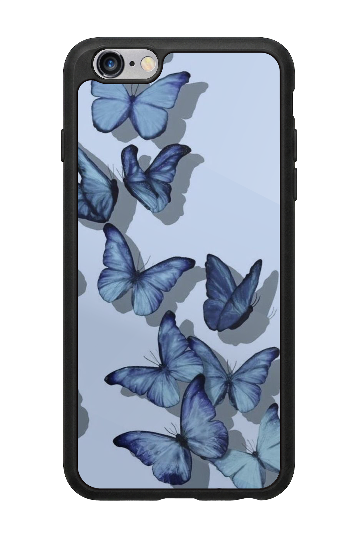 iPhone 6s Plus Uyumlu Kelebek Tasarımlı Glossy Premium Kılıf