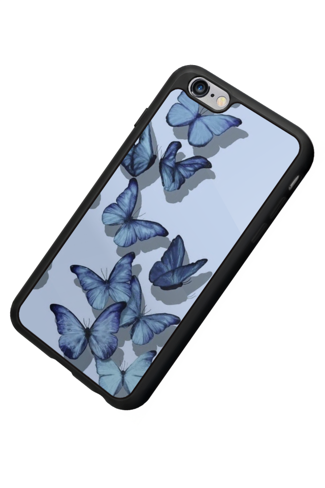 iPhone 6s Plus Uyumlu Kelebek Tasarımlı Glossy Premium Kılıf