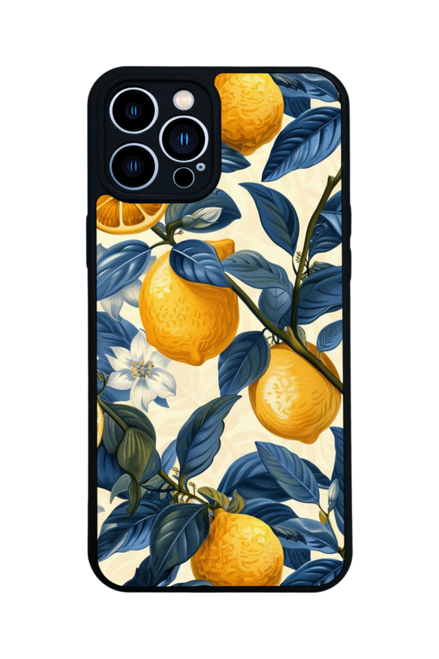 iPhone 13 Pro Max Uyumlu Limon Tasarımlı Glossy Premium Kılıf