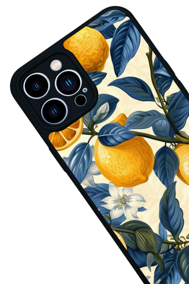 iPhone 13 Pro Max Uyumlu Limon Tasarımlı Glossy Premium Kılıf