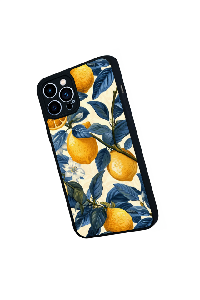 iPhone 13 Pro Max Uyumlu Limon Tasarımlı Glossy Premium Kılıf