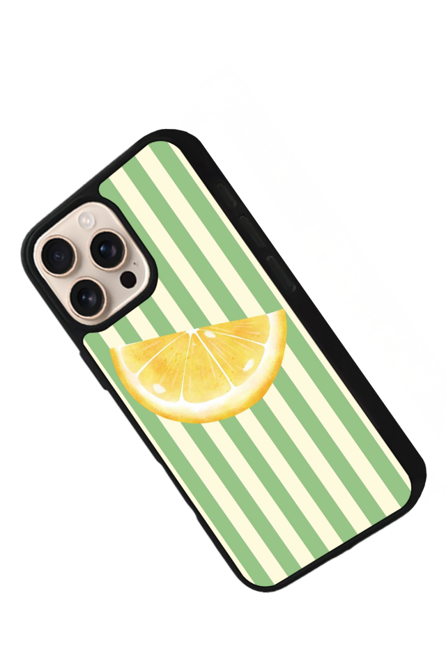 iPhone 14 Pro Max Uyumlu Limon Tasarımlı Glossy Premium Kılıf