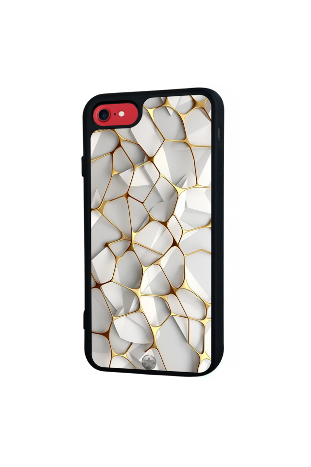 iPhone 7 Uyumlu Mermer Marble Tasarımlı Glossy Premium Kılıf