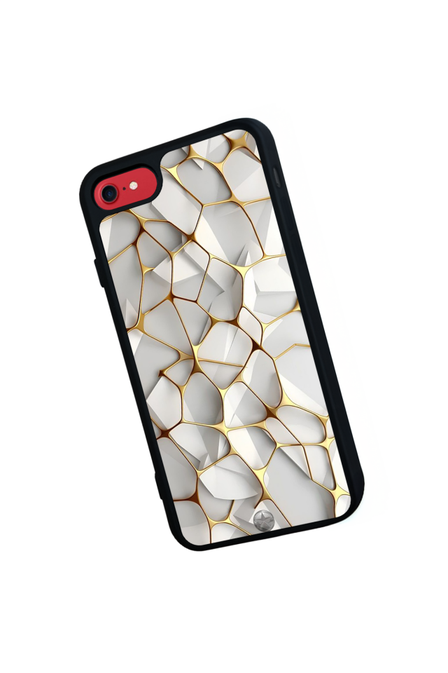 iPhone 7 Uyumlu Mermer Marble Tasarımlı Glossy Premium Kılıf