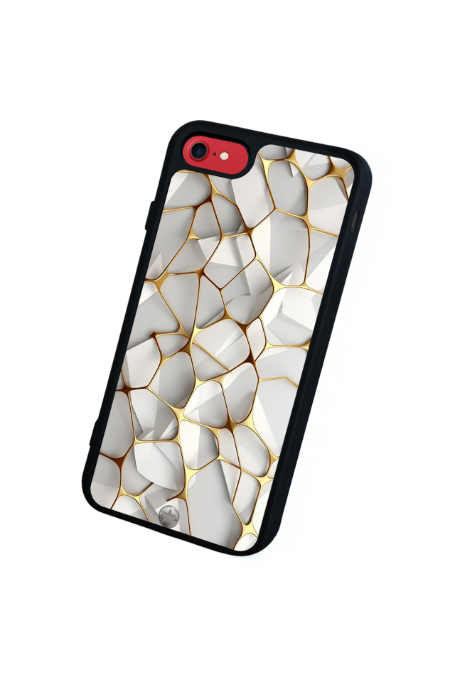 iPhone 7 Uyumlu Mermer Marble Tasarımlı Glossy Premium Kılıf