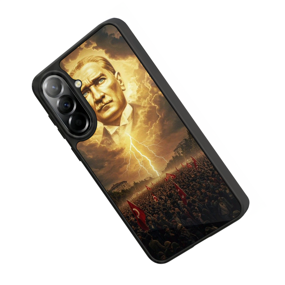 Samsung Galaxy A37 Uyumlu Mustafa Kemal Ataturk Tasarımlı Glossy Premium Kılıf