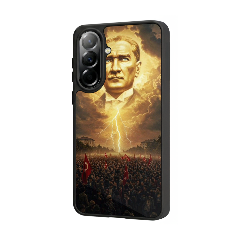 Samsung Galaxy A37 Uyumlu Mustafa Kemal Ataturk Tasarımlı Glossy Premium Kılıf