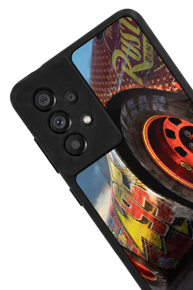 Samsung Galaxy A73 Uyumlu Şimsek McQueen Tasarımlı Glossy Premium Kılıf