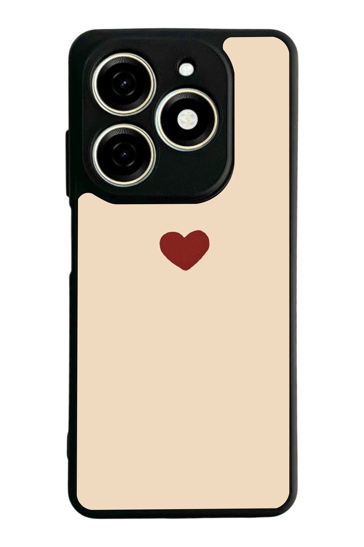 Tecno Spark 20/20C Uyumlu Kalp Love Tasarımlı Glossy Premium Kılıf