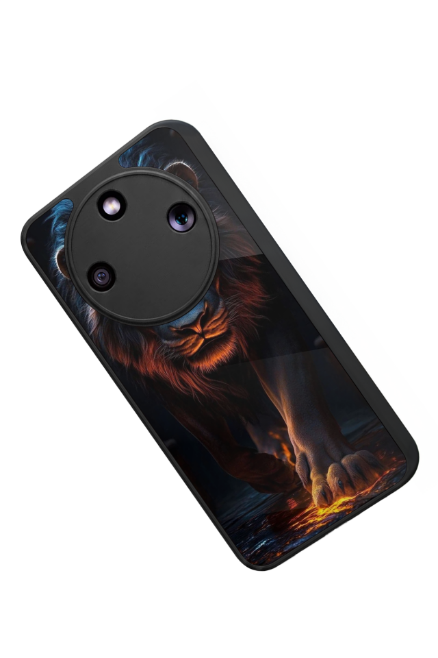 Honor Magic 8 Lite Uyumlu Aslan Tasarımlı Glossy Premium Kılıf