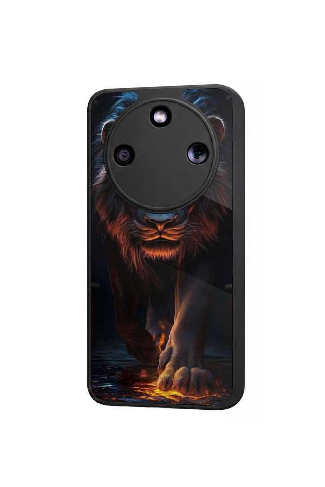 Honor Magic 8 Lite Uyumlu Aslan Tasarımlı Glossy Premium Kılıf