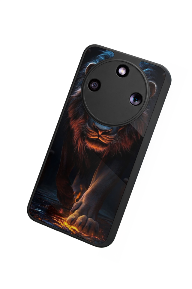 Honor Magic 8 Lite Uyumlu Aslan Tasarımlı Glossy Premium Kılıf