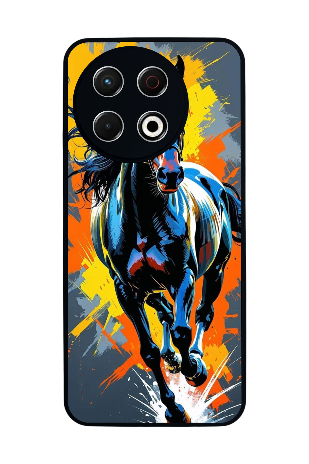 Tecno Spark 30 Pro Uyumlu At Horse Tasarımlı Glossy Premium Kılıf