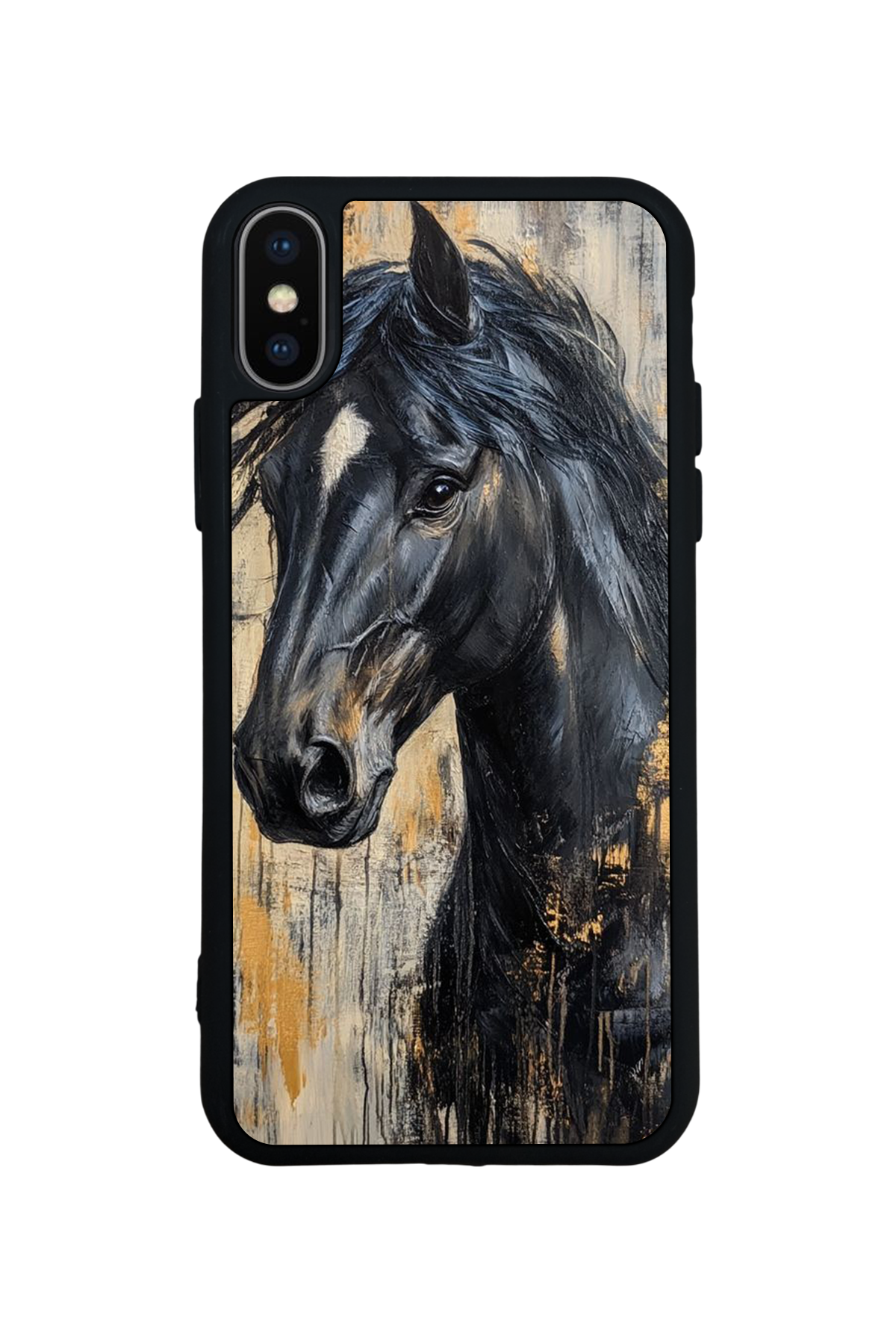 iPhone X/ XS Uyumlu At Horse Tasarımlı Glossy Premium Kılıf