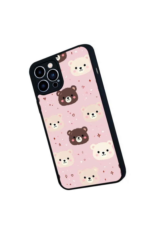 iPhone 12 Pro Max Uyumlu Ayı Tasarımlı Glossy Premium Kılıf