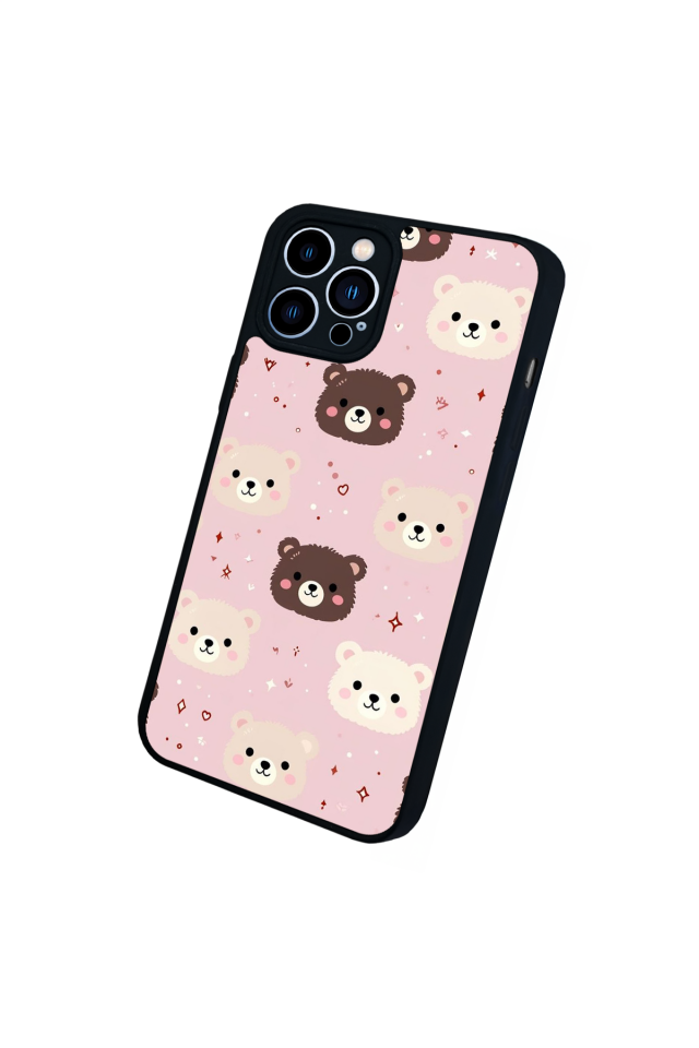 iPhone 12 Pro Max Uyumlu Ayı Tasarımlı Glossy Premium Kılıf