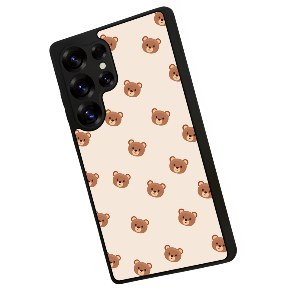 Samsung Galaxy S25 Ultra Uyumlu Ayı Tasarımlı Glossy Premium Kılıf