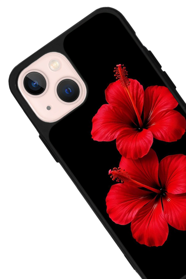 iPhone 13 Mini Uyumlu Cicek Tasarımlı Glossy Premium Kılıf