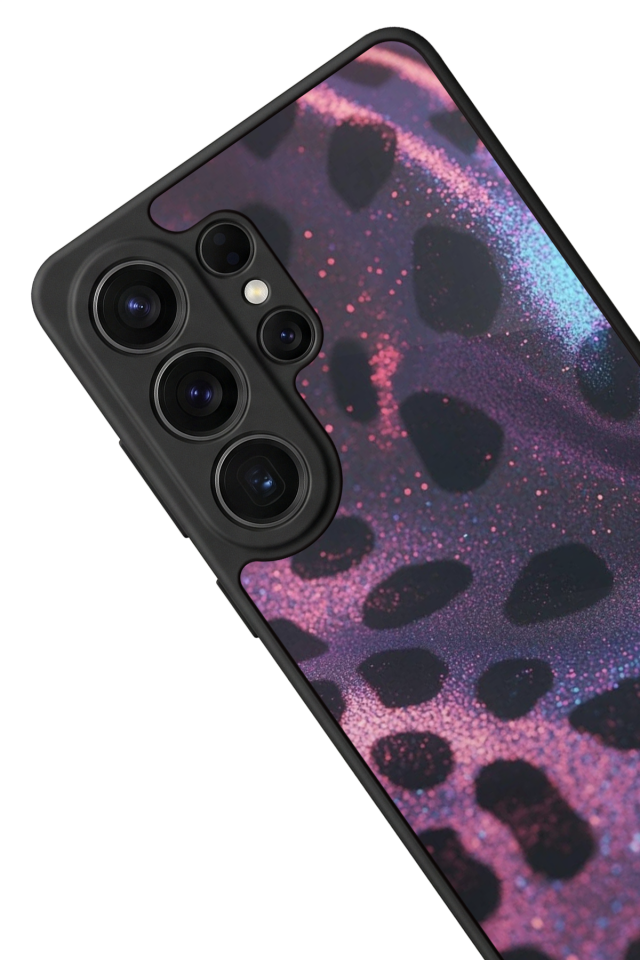 Samsung Galaxy S26 Ultra Uyumlu Hologram Leopar Tasarımlı Glossy Premium Kılıf