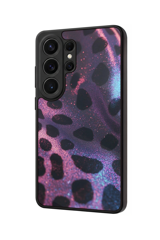 Samsung Galaxy S26 Ultra Uyumlu Hologram Leopar Tasarımlı Glossy Premium Kılıf