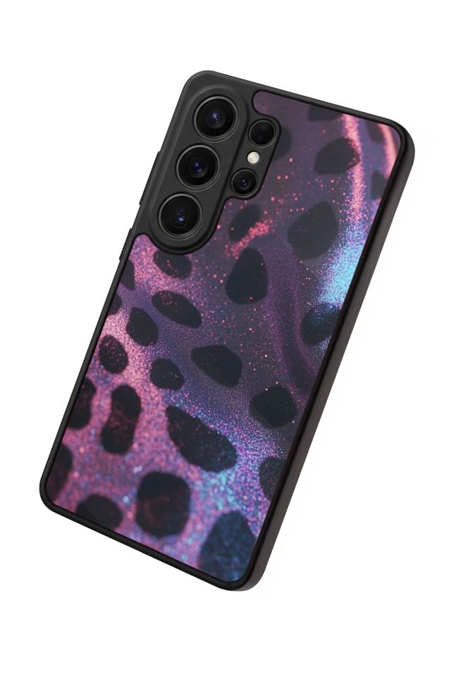 Samsung Galaxy S26 Ultra Uyumlu Hologram Leopar Tasarımlı Glossy Premium Kılıf