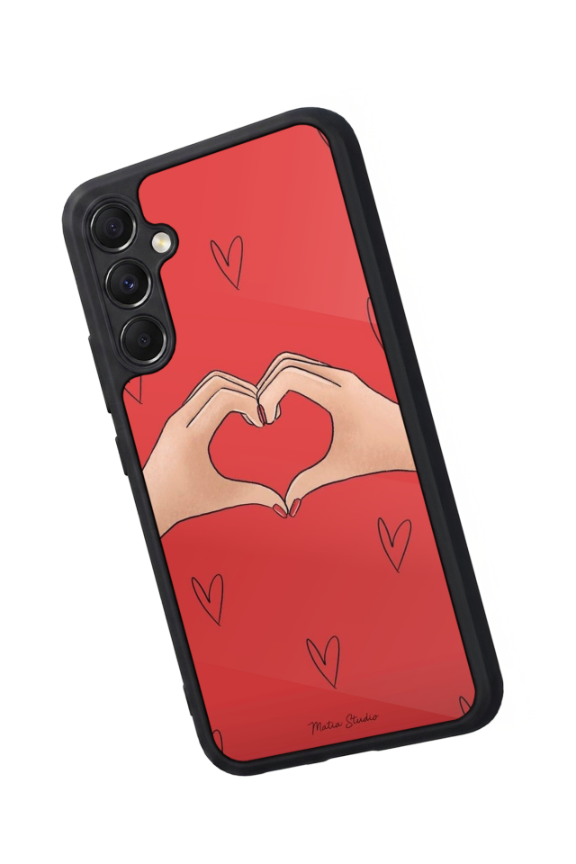 Samsung Galaxy A34 Uyumlu Kalp Love Tasarımlı Glossy Premium Kılıf